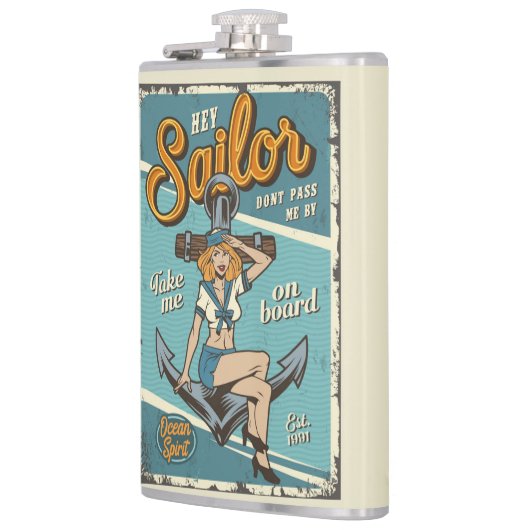 Vintag Sailor Flachmann (Links)