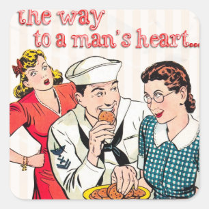 Vintag Sailor Quadratischer Aufkleber