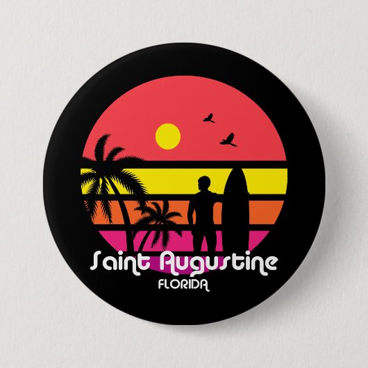 Vintag Saint Augustine Florida Button (Vorderseite)