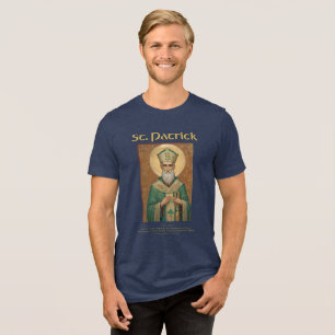 Vintag Saint Patrick Irish römisch-katholisch Tri-Blend Shirt