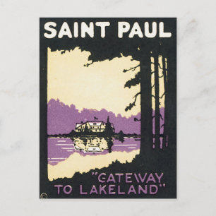 Vintag Saint Paul Lakeland MN Postkarte