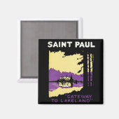 Vintag Saint Paul, Minnesota Magnet (Vorderseite/Rückseite)