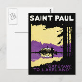 Vintag Saint Paul, Minnesota Postkarte (Vorne/Hinten)