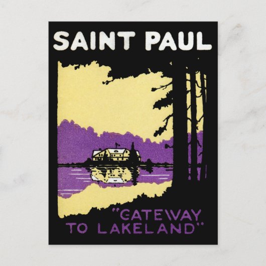 Vintag Saint Paul, Minnesota Postkarte (Vorderseite)