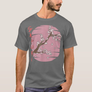 Vintag Sakura Blossom Japanischer Kirschbaum Niedl T-Shirt