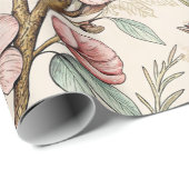 Vintag Sakura Cherry Blossom & Bird Ästhetik 2 Geschenkpapier (Rolleneckpunkt)