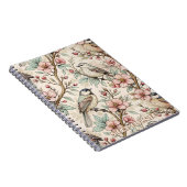 Vintag Sakura Cherry Blossom & Bird Ästhetik 2 Notizblock (Rechte Seite)
