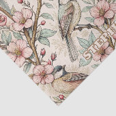 Vintag Sakura Cherry Blossom & Bird Ästhetik 2 Seidenpapier (Ausschnitt)