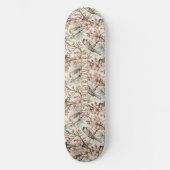 Vintag Sakura Cherry Blossom & Bird Ästhetik 2 Skateboard (Vorderseite)