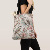 Vintag Sakura Cherry Blossom & Bird Ästhetik 2 Tasche (Von Nahem)