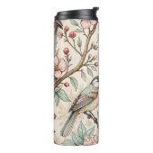 Vintag Sakura Cherry Blossom & Bird Ästhetik 2 Thermosbecher (Nach links gedreht)