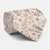 Vintag Sakura Cherry Blossom & Bird Ästhetik 3 Krawatte (Gerollt)