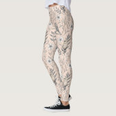 Vintag Sakura Cherry Blossom & Bird Ästhetik 3 Leggings (Links)
