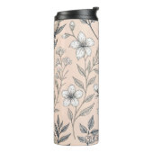 Vintag Sakura Cherry Blossom & Bird Ästhetik 3 Thermosbecher (Nach links gedreht)
