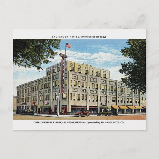 Vintag Sal Sagev Hotel Las Vegas Postcard Postkarte (Vorderseite)