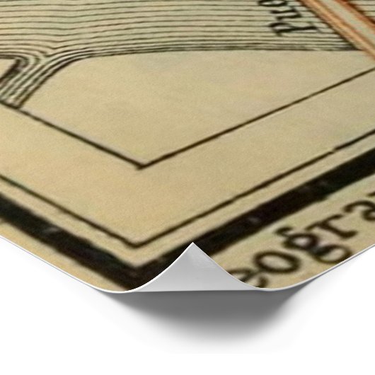 Vintag Salamanca Spain Map (1913) Poster (Ecke)