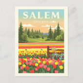 Vintag Salem Oregon Postkarte (Vorderseite)