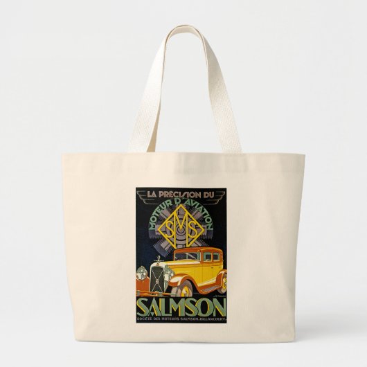 Vintag Salmson Automobile Ad Jumbo Stoffbeutel (Vorne)