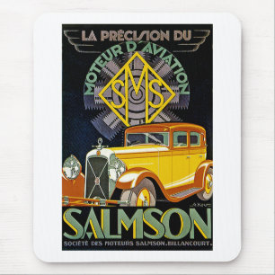 Vintag Salmson Automobile Ad Mousepad