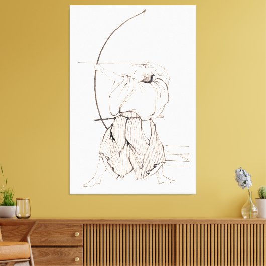 Vintag Samurai Archer Leinwanddruck (Insitu (Wohnzimmer))