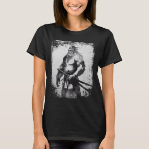 Vintag Samurai Bigfoot Japanese Art Anime T-Shirt