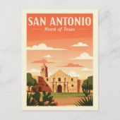 Vintag San Antonio Postkarte (Vorderseite)
