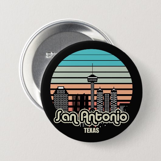 Vintag San Antonio Texas Button (Vorne & Hinten)