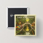 Vintag San Antonio Texas Button (Vorne & Hinten)