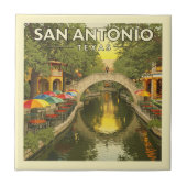 Vintag San Antonio Texas Fliese (Vorderseite)