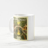 Vintag San Antonio Texas Kaffeetasse (Vorderseite Links)