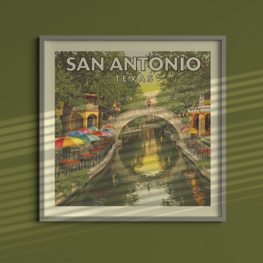Vintag San Antonio Texas Poster