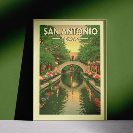 Vintag San Antonio Texas Poster