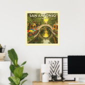 Vintag San Antonio Texas Poster (Heimbüro)