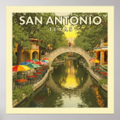 Vintag San Antonio Texas Poster (Vorne)