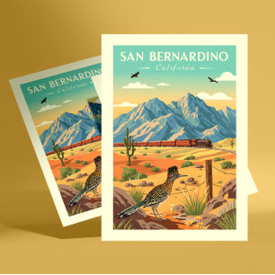 Vintag San Bernardino Postkarte
