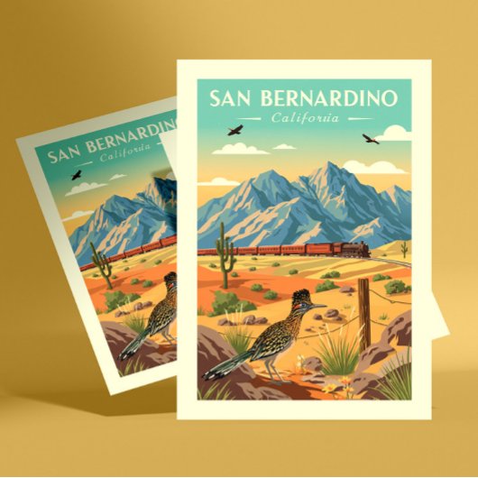 Vintag San Bernardino Postkarte