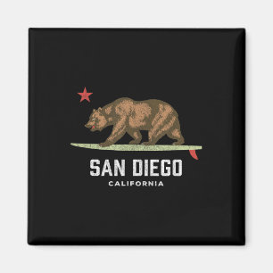 Vintag San Diego California Bärensurfboys Gir Magnet