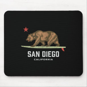 Vintag San Diego California Bärensurfboys Gir Mousepad