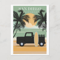 Vintag San Diego California Beach Travel