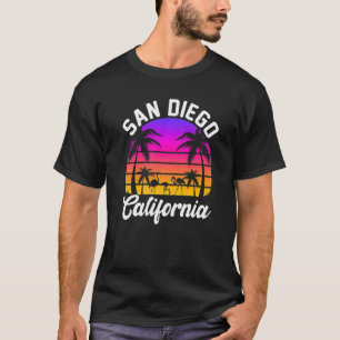 Vintag San Diego California Flamingo Beach Summer T-Shirt