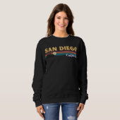 Vintag San Diego California Retro Sonnenuntergang Sweatshirt (Vorne ganz)