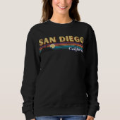 Vintag San Diego California Retro Sonnenuntergang Sweatshirt (Vorderseite)