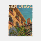 Vintag San Diego Fleece Blanket (Vorderseite)