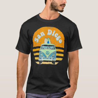 Vintag San Diego Hippie Van Beach Surfer T-Shirt