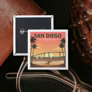 Vintag San Diego Kalifornien Button
