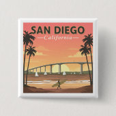 Vintag San Diego Kalifornien Button (Vorderseite)