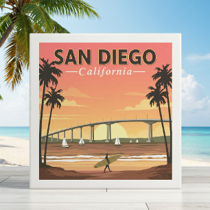 Vintag San Diego Kalifornien Fliese