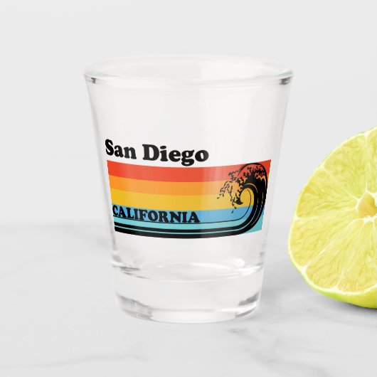 Vintag San Diego Kalifornien Schnapsglas (Vorderseite)