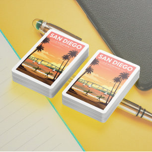 Vintag San Diego Kalifornien Spielkarten