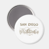 Vintag San Diego Magnet (Vorderseite/Rückseite)